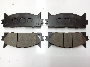 Image of Disc Brake Pad Set (Front). A set of disc brake pads. image for your 2008 Toyota Camry 2.4L M/T SE SEDAN 